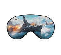 Battleships Ocean and War Sleep Masks for Women Men Cute Eye Mask Soft Patch Blackout Eye Cover Travel Blindfold