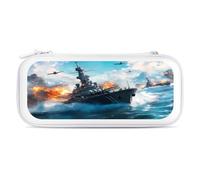 Battleships Ocean and War Storage Bag Compatible with Switch Portable Carrying Case Protector Bags with 15 Games Accessories