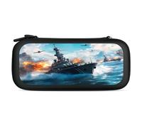 Battleships Ocean and War Storage Bag Compatible with Switch Portable Carrying Case Protector Bags with 15 Games Accessories