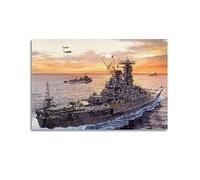 Battleships Poster for Yamato Class Battleships Poster Wall Art Print Retro Aesthetic Room Decor Painting Canvas Posters for Home And Office Decorations 12x18inch(30x45cm) Unframe-style