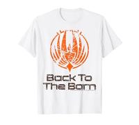 Battlestar Galactica Back to The Barn T-Shirt, Men, White, 4X-Large