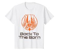 Battlestar Galactica Back to The Barn T-Shirt, Youth, White, Large