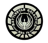 Battlestar Galactica BSG 75 Officer Black Glow in The Dark PVC Airsoft Cosplay Patch