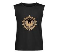 Battlestar Galactica BSG Distressed Badge Sleeveless T-Shirt Black Unisex Mens Vest Tank Tops Tee M