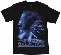 Battlestar Galactica Mens T Shirt - Cylon Fleet Attacking Image [Apparel] T Shirt Casual Round Neck Easy Tee Comfortable Tees Black 3XL