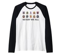 Battlestar Galactica So Say We All Badges Raglan Baseball Tee