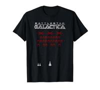 Battlestar Galactica Space Invaders Style T-Shirt, Men, Black, 3X-Large