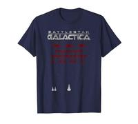 Battlestar Galactica Space Invaders Style T-Shirt, Men, Navy Blue, Large