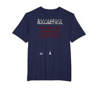 Battlestar Galactica Space Invaders Style T-Shirt, Men's Big and Tall, Navy Blue, 6X Tall