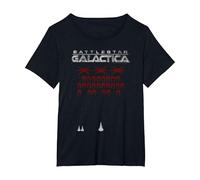 Battlestar Galactica Space Invaders Style T-Shirt, Women's Plus, Black, 6X