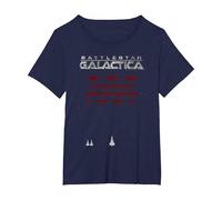 Battlestar Galactica Space Invaders Style T-Shirt, Women's Plus, Navy Blue, 2X