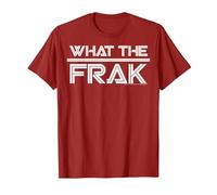 Battlestar Galactica What The Frak T-Shirt, Men, Cranberry Red, Medium
