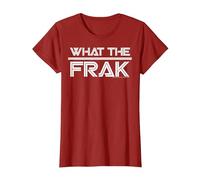 Battlestar Galactica What The Frak T-Shirt, Women, Cranberry Red, Large