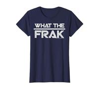 Battlestar Galactica What The Frak T-Shirt, Women, Navy Blue, X-Small