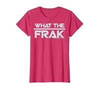 Battlestar Galactica What The Frak T-Shirt, Women, Red Heather, X-Large