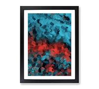 Battling The Sun Abstract Framed Print | A2 Black Framed Wall Art | Ready to Hang | Abstract Fantasy Picture | Living Room Bedroom Lounge Office