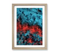 Battling The Sun Abstract Framed Print | A2 Oak Framed Wall Art | Ready to Hang | Abstract Fantasy Picture | Living Room Bedroom Lounge Office