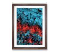 Battling The Sun Abstract Framed Print | A3 Walnut Framed Wall Art | Ready to Hang | Abstract Fantasy Picture | Living Room Bedroom Lounge Office