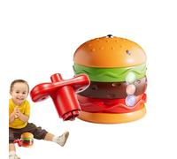 Battling Top,Light-Up Hamburger Spin Top | With Music, Portable Travel Game, Interactive Balance Toy for Home Kindergarten School Classroom