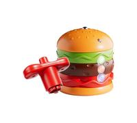Battling Top Toy,Luminous Hamburger Battling Top Table Game - With Music, Portable Travel Game, Interactive Balance Toy for Home Kindergarten School Classroom