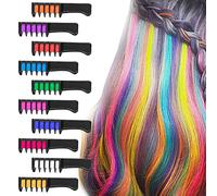 BATTOP 10PCS Hair Chalk Comb Temporary Bright Hair Color Cream for Girls Kids Women Gifts for Halloween Makeup Birthday Washable
