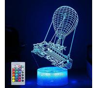 Batttlebus 3D Led Lights Artwork Vision Effect Night Light Remote Control & 16 Colors Mood Lamp Hot Air Balloon Lighting Birthday Holiday Ideas Decorations for Boys Teen Boyfriends