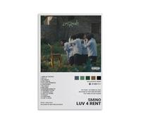 BATTTX Smino Posters Luv 4 Rent Poster Canvas Poster Wall Art Decor Print Picture Paintings for Living Room Bedroom Decoration Unframe-style 12x18inch(30x45cm)