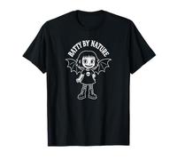 Batty By Nature Creepy Cute Goth Girl In Bat Wings And Boots T-Shirt