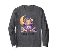 Batty for Moo Cute Cow and Bat Halloween Long Sleeve T-Shirt