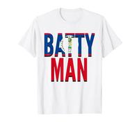 Batty Man Creole Kriol Belize Pride Afro Pride Belizean T-Shirt, Men, White, X-Large