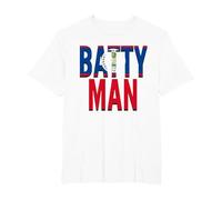 Batty Man Creole Kriol Belize Pride Afro Pride Belizean T-Shirt, Men's Big and Tall, White, 5X Tall