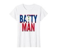 Batty Man Creole Kriol Belize Pride Afro Pride Belizean T-Shirt, Women, White, XX-Large