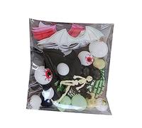 BatWings Halloween Dog Grooming Accessory Set GlitteryFabric Pet Bow Tie Wing With Skull Wing Cats Bow Tie Halloween Party Decoration BatWings Accessory Set With Fabric