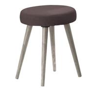 batya fabric dressing table stool round in grey oak effect