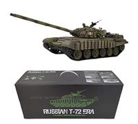 BAUBAUPLAY 1/16 Scale Remote Control Military Tank Model, 2.4G T72 RC Main Battle Tank With Lights & Sounds, Vehicle Toy for Adult