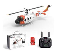 BAUBAUPLAY RC Helicopter, F07S UH-1 Huey 1/34 Remote Controlled Helicopter, 2.4G 6CH Military Helicopter with GPS Positioning for Altitude Holding, Toy Gift for Adults - RTF