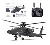 BAUBAUPLAY RC Helicopter, F11-S AH64 1/32 Scale Remote Controlled Helicopter, 2.4G 6CH Flybarless 6G/3D Stunt Military Helicopter Toy Gift for Adults - RTF