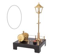 BAUBAUPLAY Steam Engine Model Kit, Mini Steam Engine Power Generator and Lamps Scene Model Set