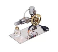 BAUBAUPLAY Stirling Engine Modeling Kit, Sterling Model L-Shape, External Combustion Engine Educational Toy for Technology Lovers