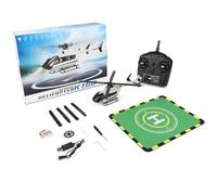 BAUBAUPLAY WL K160 EC-145 RC Helicopter, 160 Class 2.4GHz 4CH 4 Propeller Flybarless Scale Remote Controlled Helicopter, Military Helicopter Toy Gift for Adults - RTF