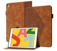 BAUBEY Case for 10.2 inch iPad 2021 9th & 8th & 7th Gen, Air 3, Pro 10.5, Auto Sleep/Wake Cover with Anti-slip Strips, Protective Case with Card Holder & Pencil Holder (Brown)