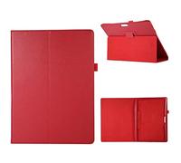 BAUBEY Case for Microsoft Surface Pro 8, Ultra Slim Multi-Angle Protective Stand Cover, Shockproof PU Leather Cover with Pencil Holder for 13.0" Microsoft Surface Pro 8 2021 Release (Red)