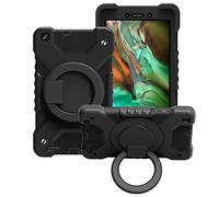 BAUBEY Case for Samsung Galaxy Tab A 8.0 2019 SM-T290 T295 Case, Full-Body Protection Case with 360 Degrees Rotating Stand,Pencil Holder,Hand Strap,Shoulder Strap (Black+Black)