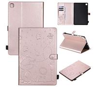 BAUBEY Case for Samsung Galaxy Tab S6 Lite 10.4" 2020 SM-P610, PU Leather Multiple Angle Stand Flip Case with Card Slot & Pencil Holder for Galaxy Tab S6 lite 10.4 inch 2020 (Rose Gold)