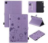 BAUBEY Case for Samsung Galaxy Tab S6 Lite 10.4" 2020 SM-P610, PU Leather Multiple Angle Stand Flip Case with Card Slot & Pencil Holder for Galaxy Tab S6 lite 10.4 inch 2020 (Purple)