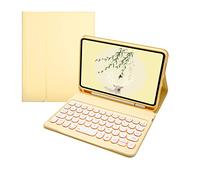 BAUBEY Keyboard Case for iPad Mini 7 Colors Backlit Detachable Keyboard Slim Leather Folio Shockproof Cover for Apple iPad Mini 5 2019/iPad Mini 1 2 3 4 (Yellow)