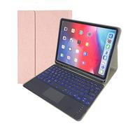 BAUBEY Keyboard Case for iPad Pro 12.9 2020 2018,7 Colors Backlit Detachable Keyboard Slim Folio Smart Cover with Touchpad for iPad Pro 12.9" 4th Gen 2020/3rd Gen 2018 (Rose Gold)