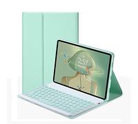 BAUBEY Keyboard Case for Lenovo Tab P11 Pro 11.5 2020 (Model: TB-J706F / TB-J706L), Slim Shell Lightweight Stand Cover with Detachable Wireless Bluetooth Keyboard (Green)