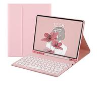 BAUBEY Keyboard Case for Samsung Galaxy Tab A8 10.5 inch 2021 Model (SM-X200/X205/X207), Detachable Wireless Keyboard Cover Case with S Pen Holder Fit Galaxy Tab A8 Tablet (Pink)