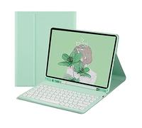 BAUBEY Keyboard Case for Samsung Galaxy Tab A8 10.5 inch 2021 Model (SM-X200/X205/X207), Detachable Wireless Keyboard Cover Case with S Pen Holder Fit Galaxy Tab A8 Tablet (Green)